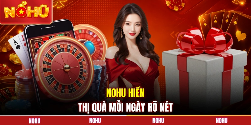 NOHU hiển thị quà mỗi ngày rõ nét